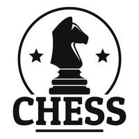 scacchi sport logo, semplice stile vettore