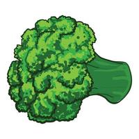 broccoli icona, cartone animato stile vettore