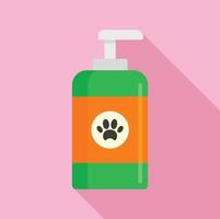 animale domestico lavare sapone icona, piatto stile vettore