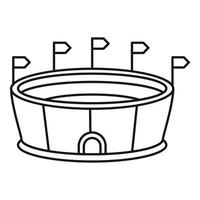 sport il giro stadio icona, schema stile vettore