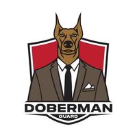 doberman cane testa viso vettore illustrazione Perfetto per t camicia disegno, cane formazione e marca Prodotto logo