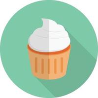 illustrazione vettoriale cupcake su uno sfondo. simboli di qualità premium. icone vettoriali per il concetto e la progettazione grafica.
