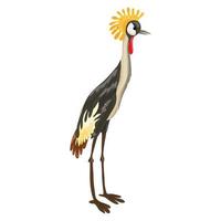esotico uccello icona, cartone animato stile vettore