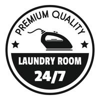 lavanderia camera 24 ore logo, semplice stile vettore