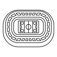 ghiaccio hockey arena icona, schema stile vettore