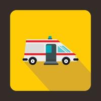ambulanza icona, piatto stile vettore