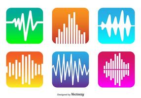 Icone di barre audio vettoriali