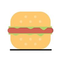 hamburger veloce cibo piatto vettore illustrazione