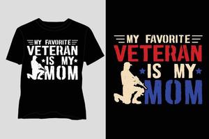 mio preferito veterano è mio mamma t camicia design vettore
