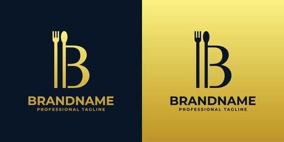 lettera B ristorante logo, adatto per qualunque attività commerciale relazionato per ristorante, bar, ristorazione con B iniziali. vettore