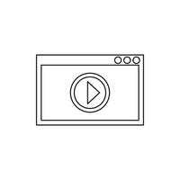 video film media giocatore icona, schema stile vettore