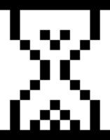 Internet icona clessidra pixel stile. vettore