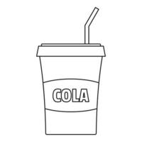 Coca Cola icona, schema stile. vettore
