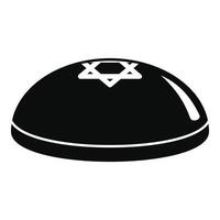 kippah icona, semplice stile vettore