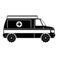 veloce ambulanza icona, semplice stile vettore