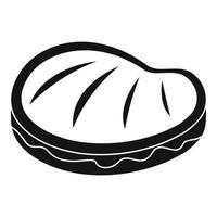 bbq bistecca icona, semplice stile vettore