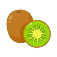 dimezzato Kiwi frutta salutare cibo per vegetariani vettore