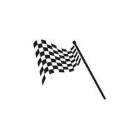 icona della bandiera della corsa, modello di logo della bandiera della corsa dal design semplice vettore