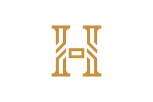 h lettere logo design vettore