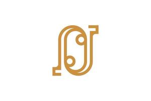 lusso lettera j logo vettore