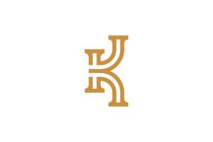 K lettera colorato logo vettore