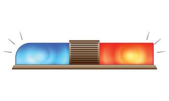polizia auto lampeggiatore icona, cartone animato stile vettore
