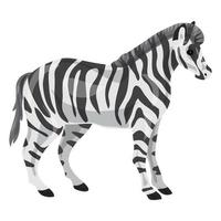 zebra icona, cartone animato stile vettore