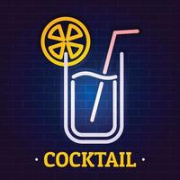 cocktail cartello logo, piatto stile vettore