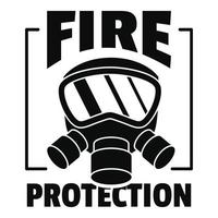 fuoco protezione logo, semplice stile vettore