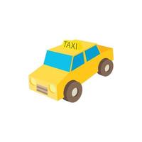 Taxi auto icona, cartone animato stile vettore