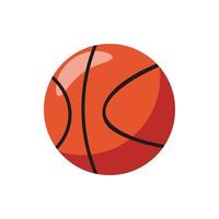 pallacanestro palla icona, cartone animato stile vettore