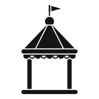 ragazzo castello tenda icona, semplice stile vettore