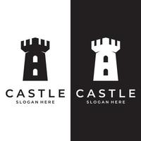 antico castello logo modello creativo disegno, storico antico castello.logos per aziende e musei. vettore