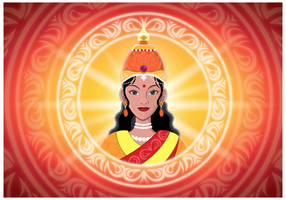 Illustrazione vettoriale di Lakshmi gratis