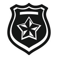 polizia emblema icona, semplice stile vettore