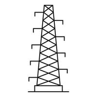 energia stazione icona, schema stile vettore