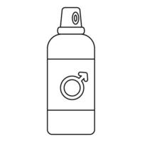 maschio contraccettivo spray icona, schema stile vettore