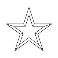 stella icona, schema stile vettore