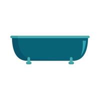 vecchio vasca da bagno icona, piatto stile vettore
