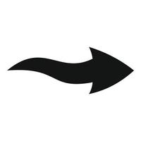 freccia icona nel nero vettore semplice