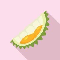 musang durian pezzo icona, piatto stile vettore