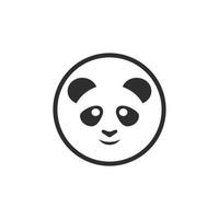 carino panda logo modello vettore icona illustrazione