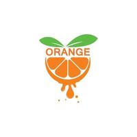 arancia modello logo design. vettore