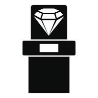 grande Museo diamant icona, semplice stile vettore