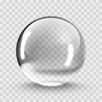 cristallo palla leggero vettore su trasparente sfondo. chiaro sfera trasparente sfera. bolla chiaro eps 10.