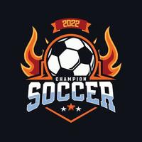 calcio calcio distintivo emblema oro rosso design modelli sport squadra identità vettore illustrazioni isolato su nero sfondo