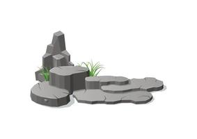 illustrazione di grigio pietra vettore