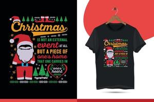 Santa Claus Natale maglietta design vettore modello. allegro Natale camicia, accoppiamento famiglia evento camicie, Natale vacanza regalo, famiglia festa.