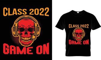 classe 2022 gioco su maglietta design modello vettore