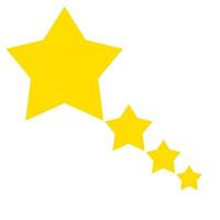 giallo stella icona isolato su bianca sfondo. Perfetto per preferito dati design icone, stella valutazione recensioni per siti web e mobile app. vettore illustrazione